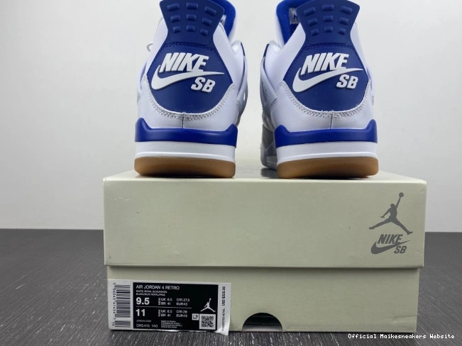Official Maikesneakers SB Jordan 4 DR5415-140 Retro Blue Pine 0713